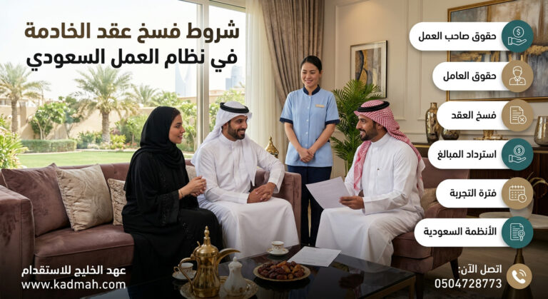 شروط فسخ عقد الخادمة